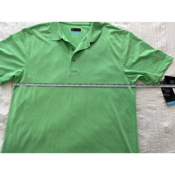 NWT PGA Tour Golf Polo Shirt Men Spring Green Moisture Wicking Stretch Size L - Picture 10 of 10